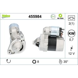 Démarreur VALEO 455984 pour NISSAN MICRA OE 23300-1F700 VALEO