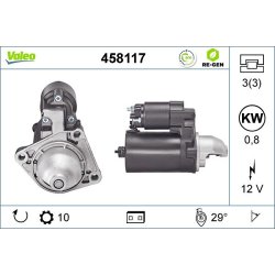 Démarreur VALEO 458117 pour FORD FIESTA, FOCUS, PUMA OE 0018882 VALEO