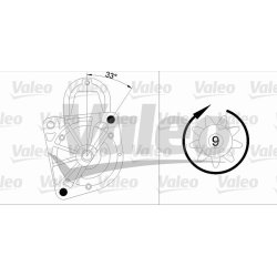 Démarreur VALEO 458163 pour FIAT, LANCIA OE 7773763