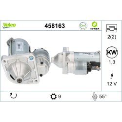 Démarreur VALEO 458163 pour FIAT, LANCIA OE 7773763 VALEO