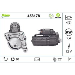 Démarreur VALEO 458178 pour RENAULT, OE 7711135502 VALEO
