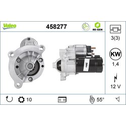 Démarreur VALEO 458277 pour CITROEN, FIAT, LANCIA, PEUGEOT VALEO