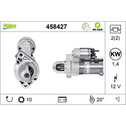 Démarreur VALEO 458427 pour MERCEDES OE 2769062600 VALEO
