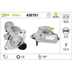 Démarreur VALEO 458781 pour VAUXHALL, RENAULT, OE 95524200 VALEO