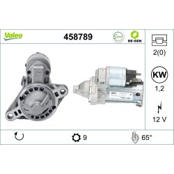 Démarreur VALEO 458789 pour TOYOTA C-HR, COROLLA, YARIS VALEO