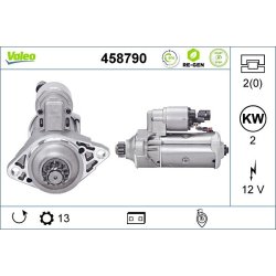 Démarreur VALEO 458790 pour AUDI, CUPRA, SEAT, SKODA, VW
