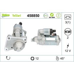 Démarreur VALEO 458850 pour CITROEN, DS, FIAT, VAUXHALL et plus encore... VALEO