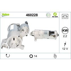 Démarreur VALEO 460228 pour BMW OE 8671504 VALEO