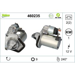 Démarreur VALEO 460235 pour NISSAN MICRA, REMARQUE OE M0T37871 VALEO