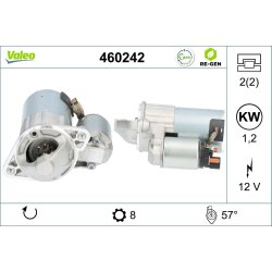 Démarreur VALEO 460242 pour HYUNDAI, KIA OE 36100-23070 VALEO