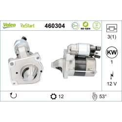 Démarreur VALEO 460304 pour CITROEN, DS, VAUXHALL, PEUGEOT VALEO