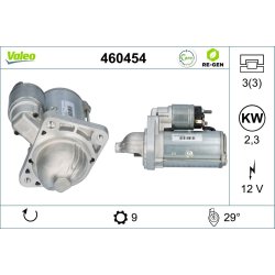Démarreur VALEO 460454 pour IVECO, MITSUBISHI, RENAULT, UAZ VALEO