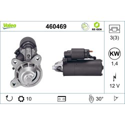 Starter Motor VALEO 460469 OE Ref 1345314