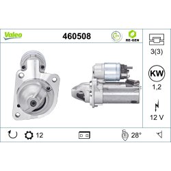 Starter Motor VALEO 460508 OE Ref 1685833