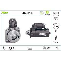 Démarreur VALEO 460516 pour FORD OE 1253808