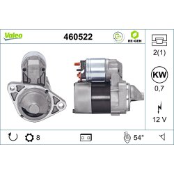 Démarreur VALEO 460522 pour NISSAN ALMERA, PRIMERA OE 23300-9F600