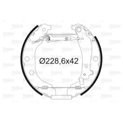 Jeu de mâchoires de frein VALEO 554640 pour PEUGEOT 406 OE 4241-6W VALEO