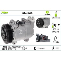 AC Compressor VALEO 559535 OE Ref 92600HA305
