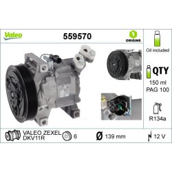 AC Compressor VALEO 559570 OE Ref 5951031770