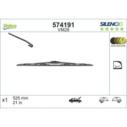 Balai d'essuie-glace VALEO 574191 pour AUDI, LANCIA, SKODA, VW OE 8D1955427 VALEO