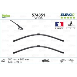 Wiper Blade VALEO 574351 OE Ref 7H5955425