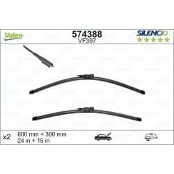 Balai d'essuie-glace VALEO 574388 pour HYUNDAI, NISSAN BAYON, i20, QASHQAI VALEO