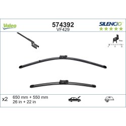 Essuie-glace VALEO 574392 pour CITROEN, FIAT, MERCEDES, VAUXHALL et plus encore... VALEO