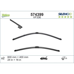 Balai d'essuie-glace VALEO 574399 pour ALPINA, BMW B3, 3 OE 0415881 VALEO