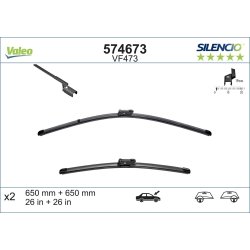 Essuie-glace VALEO 574673 pour CHEVROLET, HOLDEN, VAUXHALL, PEUGEOT VALEO