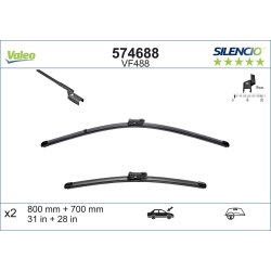 Essuie-glace VALEO 574688 pour CITROËN, VAUXHALL, PEUGEOT, RENAULT, VALEO