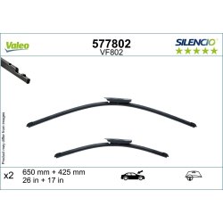 Essuie-glace VALEO 577802 pour BMW Série 1 et 2, référence d'origine 5A25860 VALEO