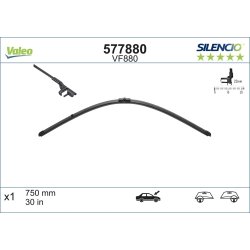 Balai d'essuie-glace VALEO 577880 pour AUDI A2 OE 8Z1955425F VALEO