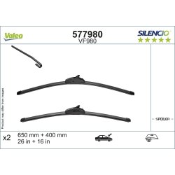 Essuie-glace VALEO 577980 pour HONDA, HYUNDAI, INFINITI, KIA et plus encore... VALEO