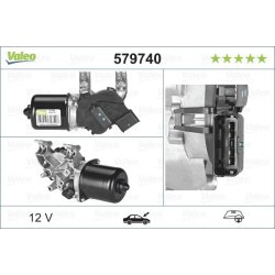 Moteur d'essuie-glace VALEO 579740 pour CITROËN C2, C3 OE 6401-F5 VALEO