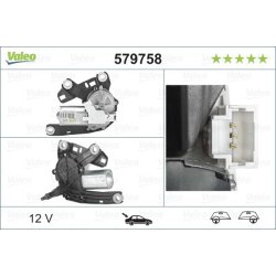 Moteur d'essuie-glace VALEO 579758 pour CITROËN, VAUXHALL, PEUGEOT OE 6405-LR VALEO