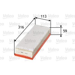 Air Filter VALEO 585015 OE Ref 1444TJ