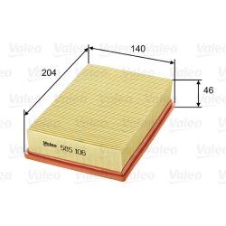 Air Filter VALEO 585106 OE Ref 5029851