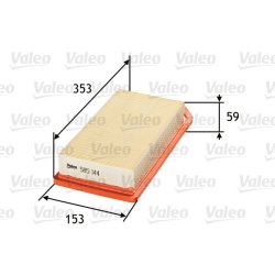Air Filter VALEO 585144 OE Ref 1444EL
