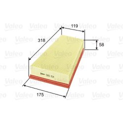Air Filter VALEO 585164 OE Ref 1444F6