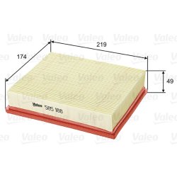 Air Filter VALEO 585188 OE Ref 2660940004