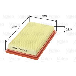 Air Filter VALEO 585222 OE Ref 16546ED000