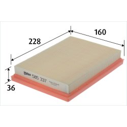 Air Filter VALEO 585337 OE Ref 1780102060