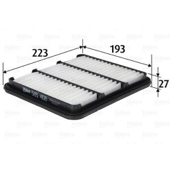 Air Filter VALEO 585408 OE Ref 96591485