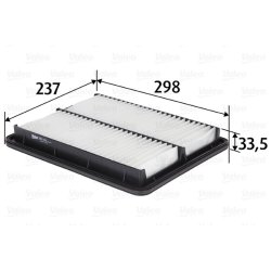 Air Filter VALEO 585478 OE Ref 281133E000