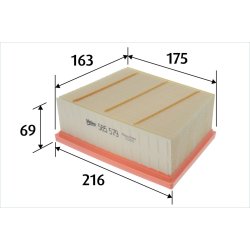 Air Filter VALEO 585579 OE Ref 2066235