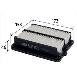 Air Filter VALEO 585870 OE Ref 17220RBJ000
