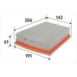 Air Filter VALEO 585909 OE Ref 165467753R