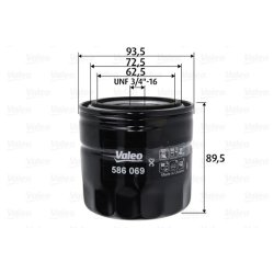 Oil Filter VALEO 586069 OE Ref 5281090