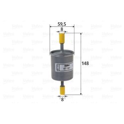 Filtre à carburant VALEO 587061 pour CHEVROLET, DAEWOO, GM KOREA OE 96537170