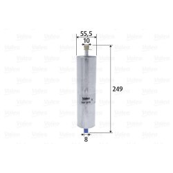 Filtre à carburant VALEO 587079 pour AUDI, PORSCHE OE 8R0127400